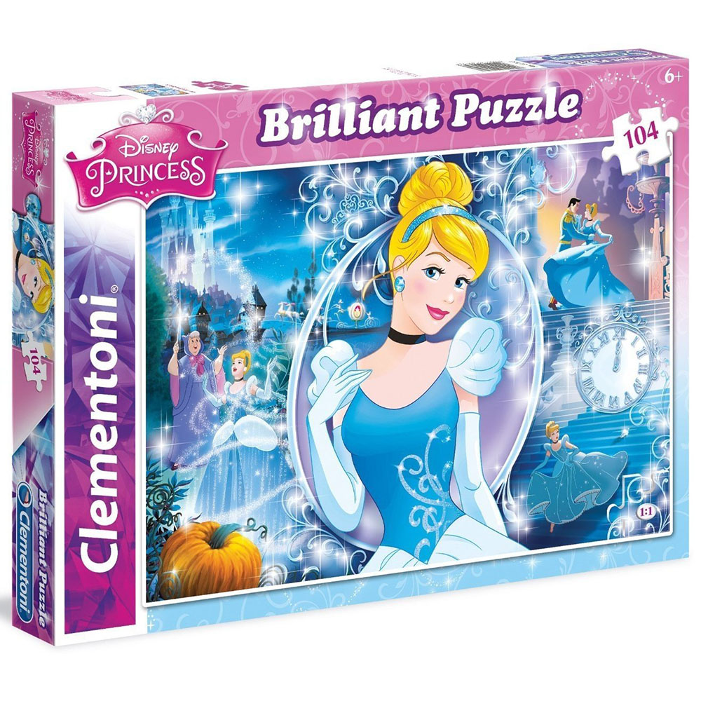 Clementoni Brilliant Cinderella 104 Parça Çocuk Puzzle
