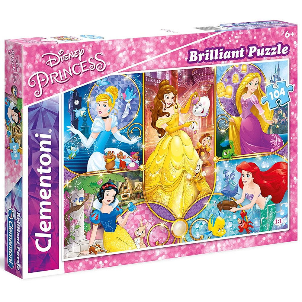 Clementoni Brilliant Disney Princess 104 Parça Çocuk Puzzle