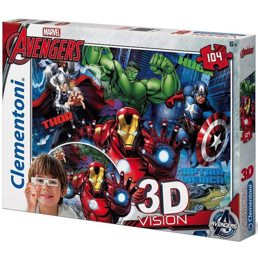 Clementoni 3D Çocuk Puzzle 104 Parça Avengers
