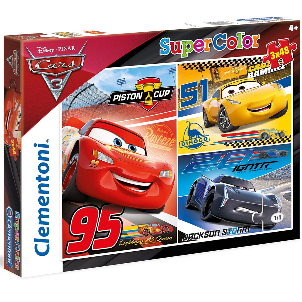 Clementoni Disney Cars 3 Piston Cup 3x48 Parça Çocuk Puzzle | Loco