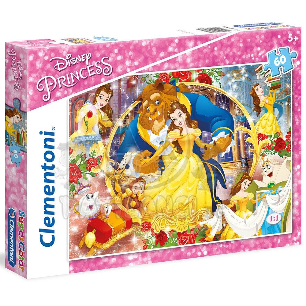 Clementoni Disney Princess Güzel ve Çirkin 60 Parça Çocuk Puzzle