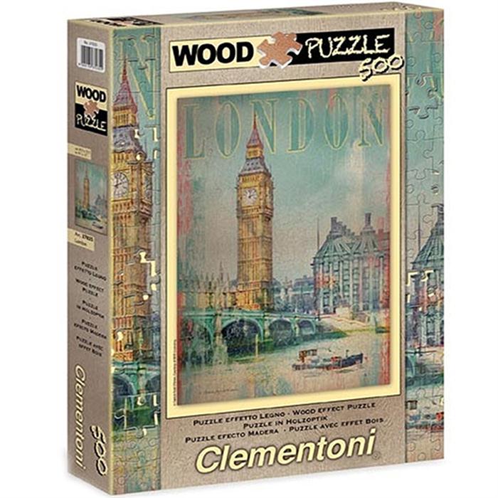Clementoni 500 Parça Ahşap Efektli Puzzle London