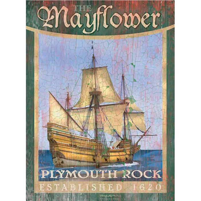 Clementoni 500 Parça Ahşap Efektli Puzzle Mayflower