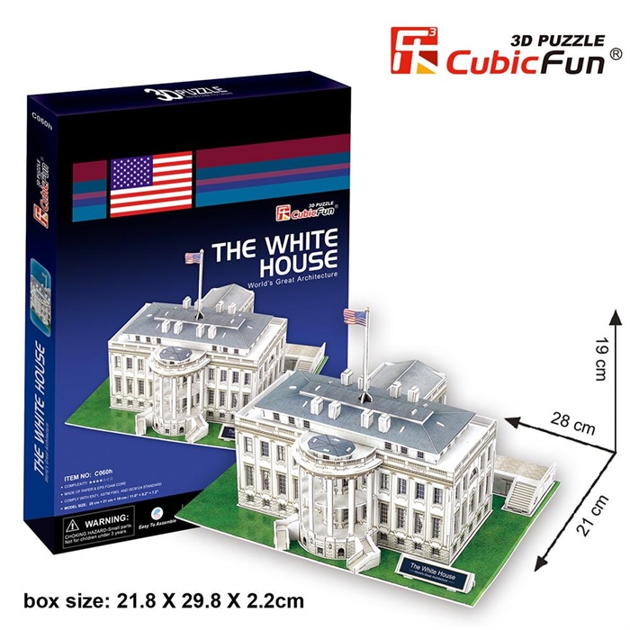 Cubic Fun 3D 65 Parça Puzzle Beyaz Saray