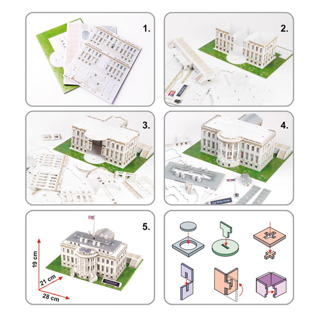 Cubic Fun 3D 65 Parça Puzzle Beyaz Saray