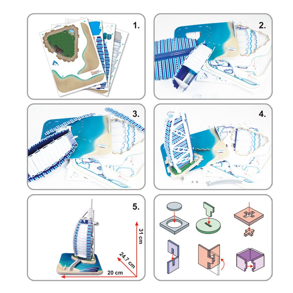 Cubic Fun 3D 44 Parça Puzzle Burç El Arap - Dubai