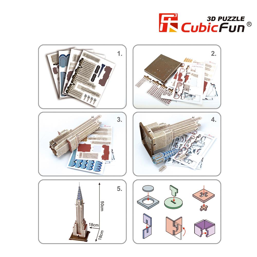 Cubic Fun 3D 70 Parça Puzzle Chrysler Binası - ABD