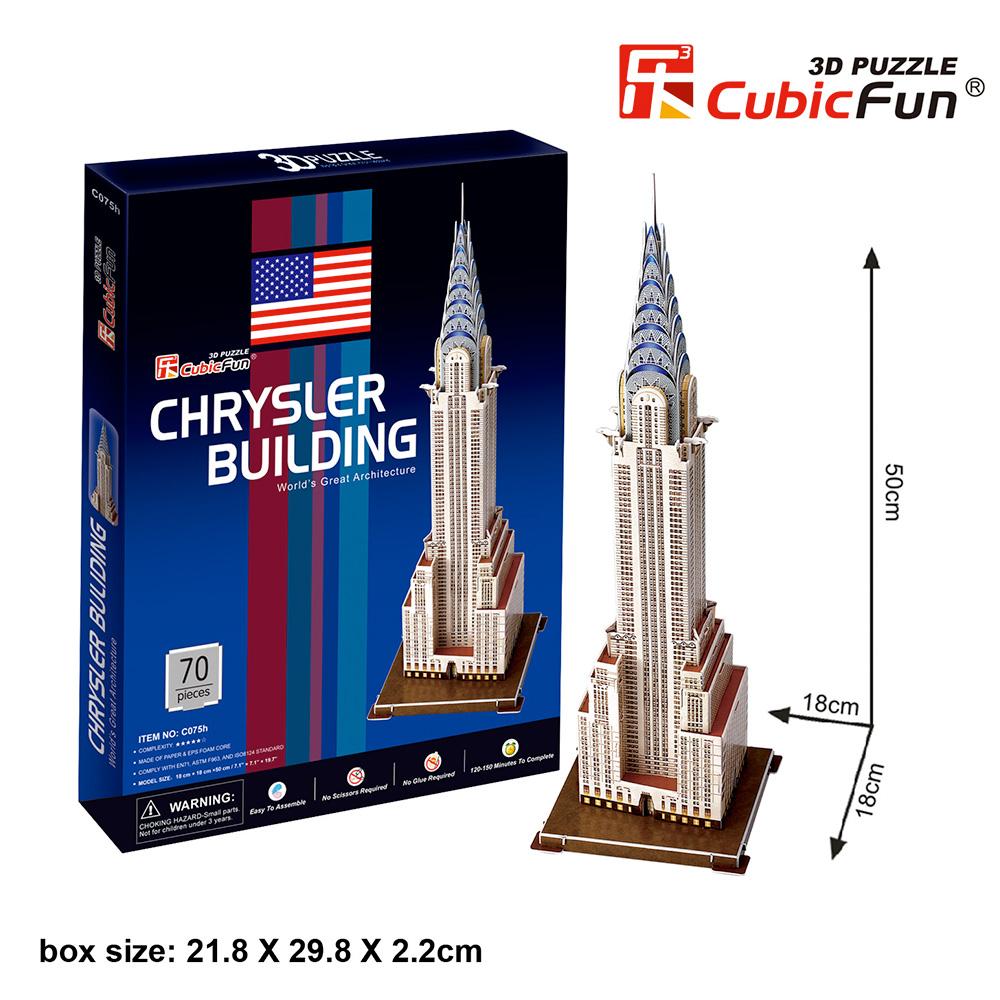 Cubic Fun 3D 70 Parça Puzzle Chrysler Binası - ABD