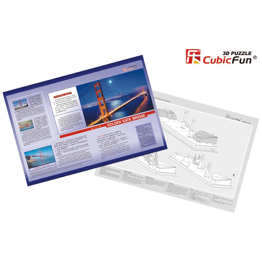 Cubic Fun 3D 20 Parça Puzzle Golden Gate Köprüsü
