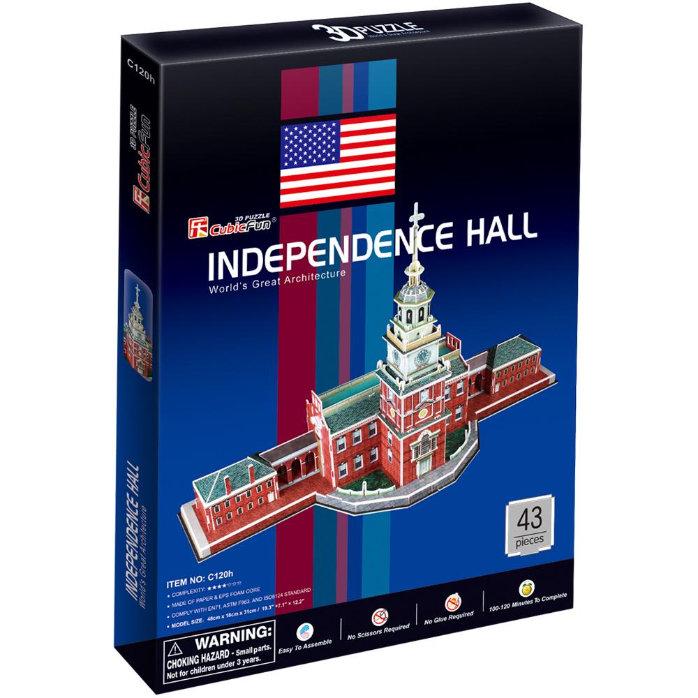 Cubic Fun 3D 43 Parça Puzzle Independence Hall Bağımsızlık Salonu