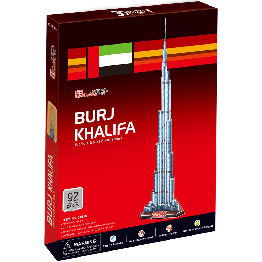 Cubic Fun 3D 92 Parça Puzzle Burç Halife Binası - Dubai