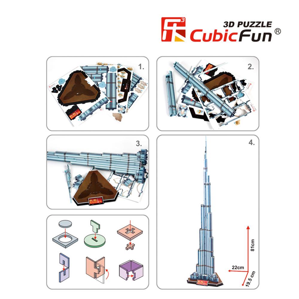 Cubic Fun 3D 92 Parça Puzzle Burç Halife Binası - Dubai