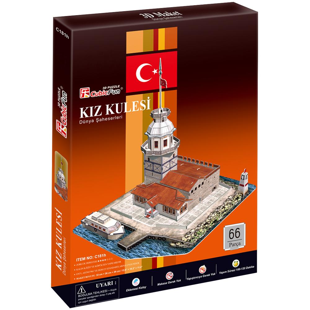 Cubic Fun 3D 66 Parça Puzzle Kız Kulesi