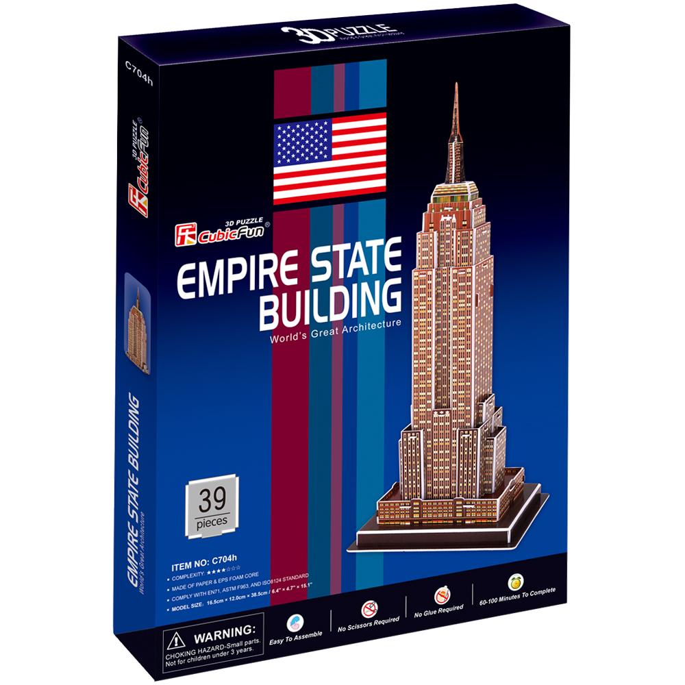 Cubic Fun 3D 39 Parça Puzzle Empire State Binası - ABD
