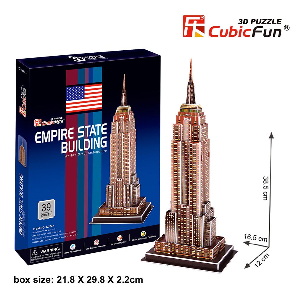 Cubic Fun 3D 39 Parça Puzzle Empire State Binası - ABD