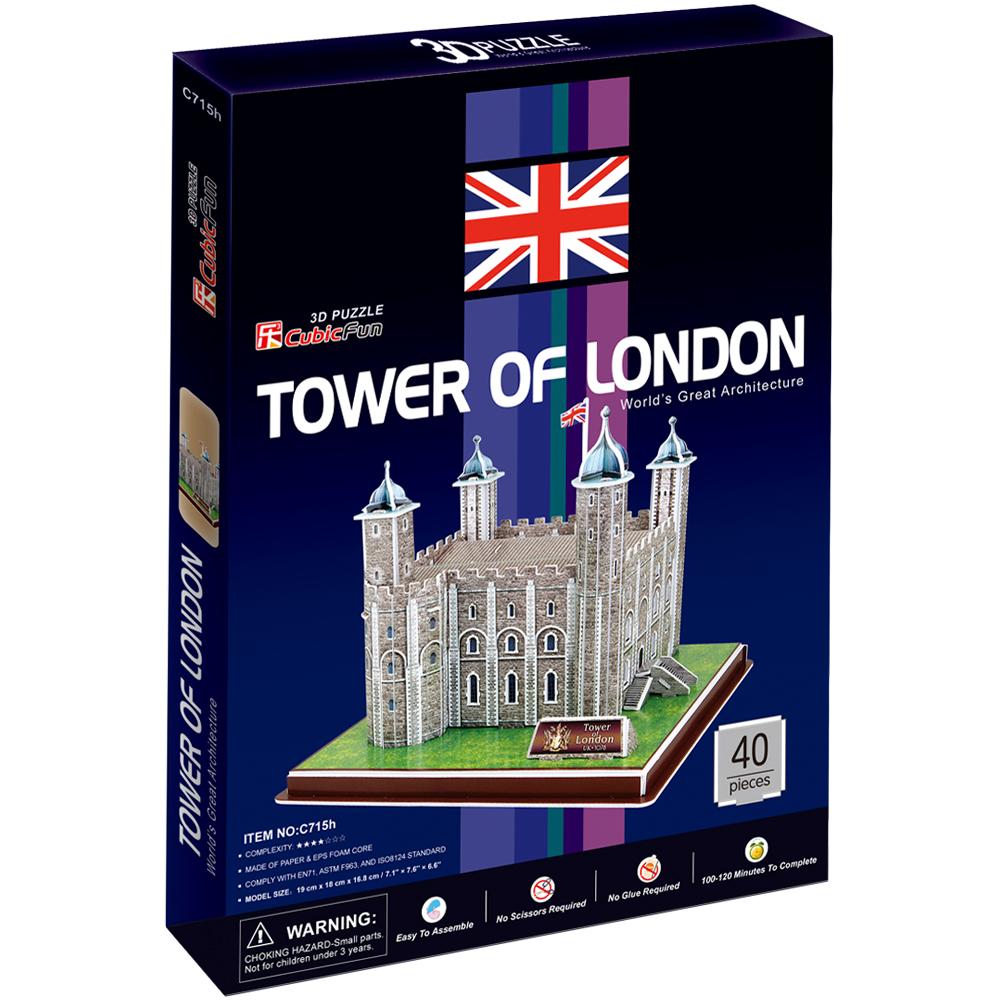 Cubic Fun 3D 40 Parça Puzzle Londra Kulesi - İngiltere