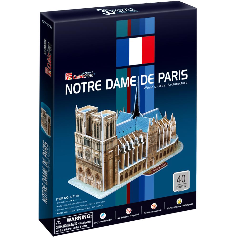 Cubic Fun 3D 40 Parça Puzzle Notre Dame Kilisesi - Fransa