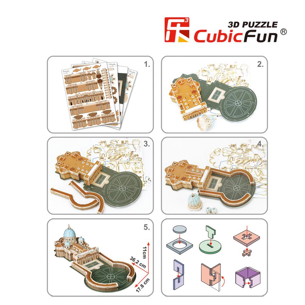Cubic Fun 3D 56 Parça Puzzle Aziz Petrus Bazilikası - İtalya