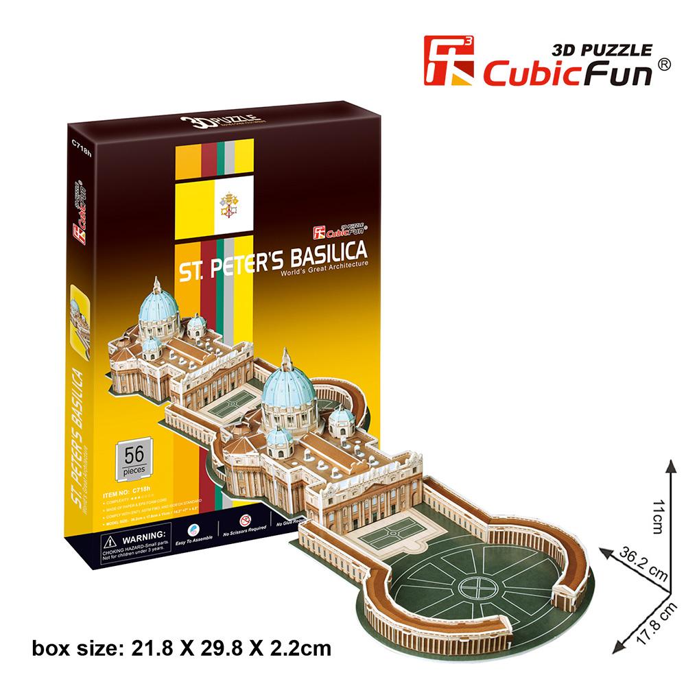 Cubic Fun 3D 56 Parça Puzzle Aziz Petrus Bazilikası - İtalya