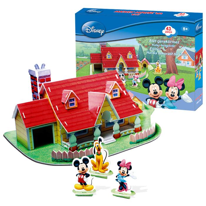 Cubic Fun 3D 43 parça 3 Boyutlu Puzzle Mickey Mouse’un Evi