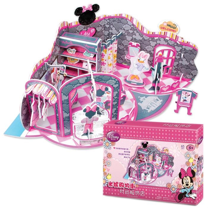 Cubic Fun 3D 65 parça Puzzle Minnie’nin Moda Dükkanı
