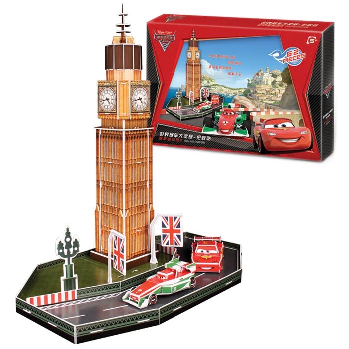 Cubic Fun 3D 62 Parça Puzzle Cars 2 Dünya Grand Prix Londra