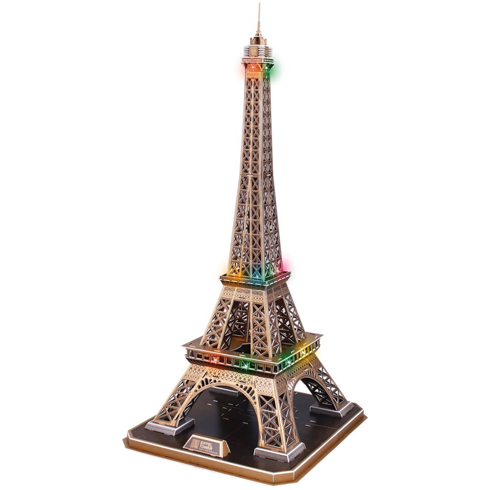 Cubic Fun 3D 82 Parça Puzzle Eiffel Kulesi - Fransa (Led Işıklı)
