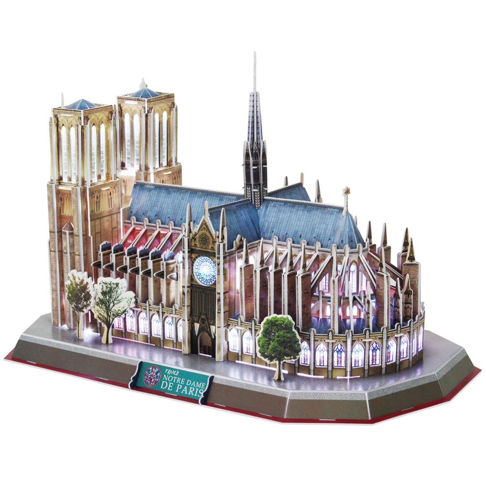 Cubic Fun 3D 149 Parça Led Puzzle Notre Dame Kilisesi - Fransa(Le