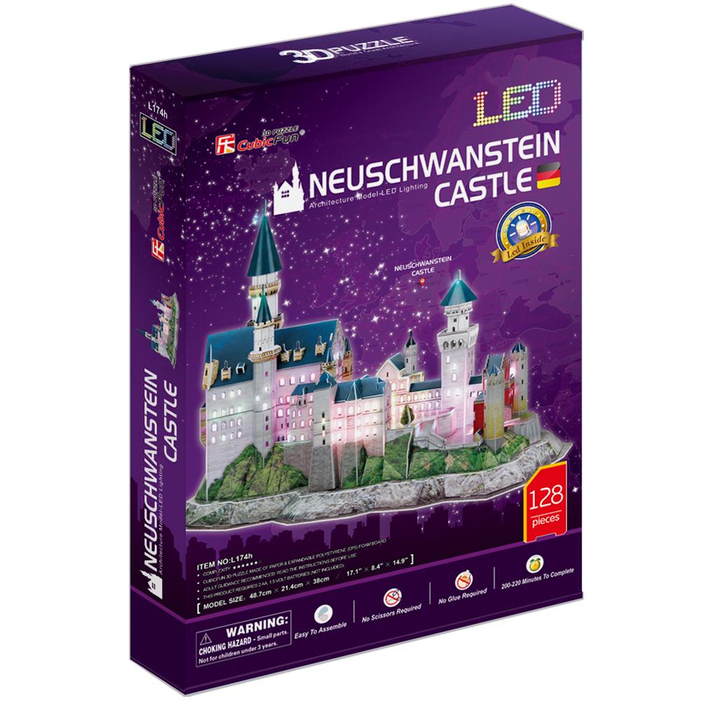 Cubic Fun 3D 128 Parça Puzzle Neuschwanstein Kalesi - Almanya (Le