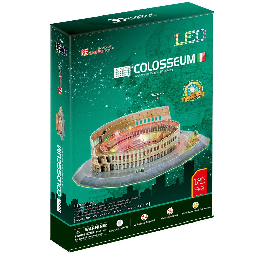 Cubic Fun 3D 185 Parça Puzzle Colosseum Arena - İtalya (Led Işıkl