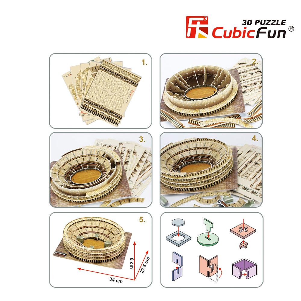 Cubic Fun 3D 84 Parça Puzzle Colosseum - İtalya