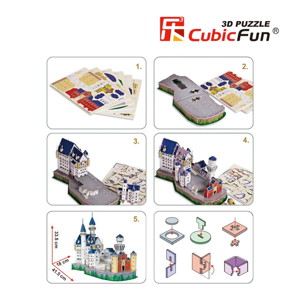 Cubic Fun 3D 98 Parça Puzzle Neuschwanstein Kalesi- Almanya