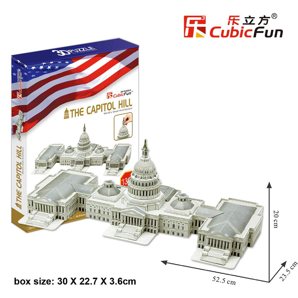 Cubic Fun 3D 132 Parça Puzzle Capitol Hill Kongre Binası - ABD