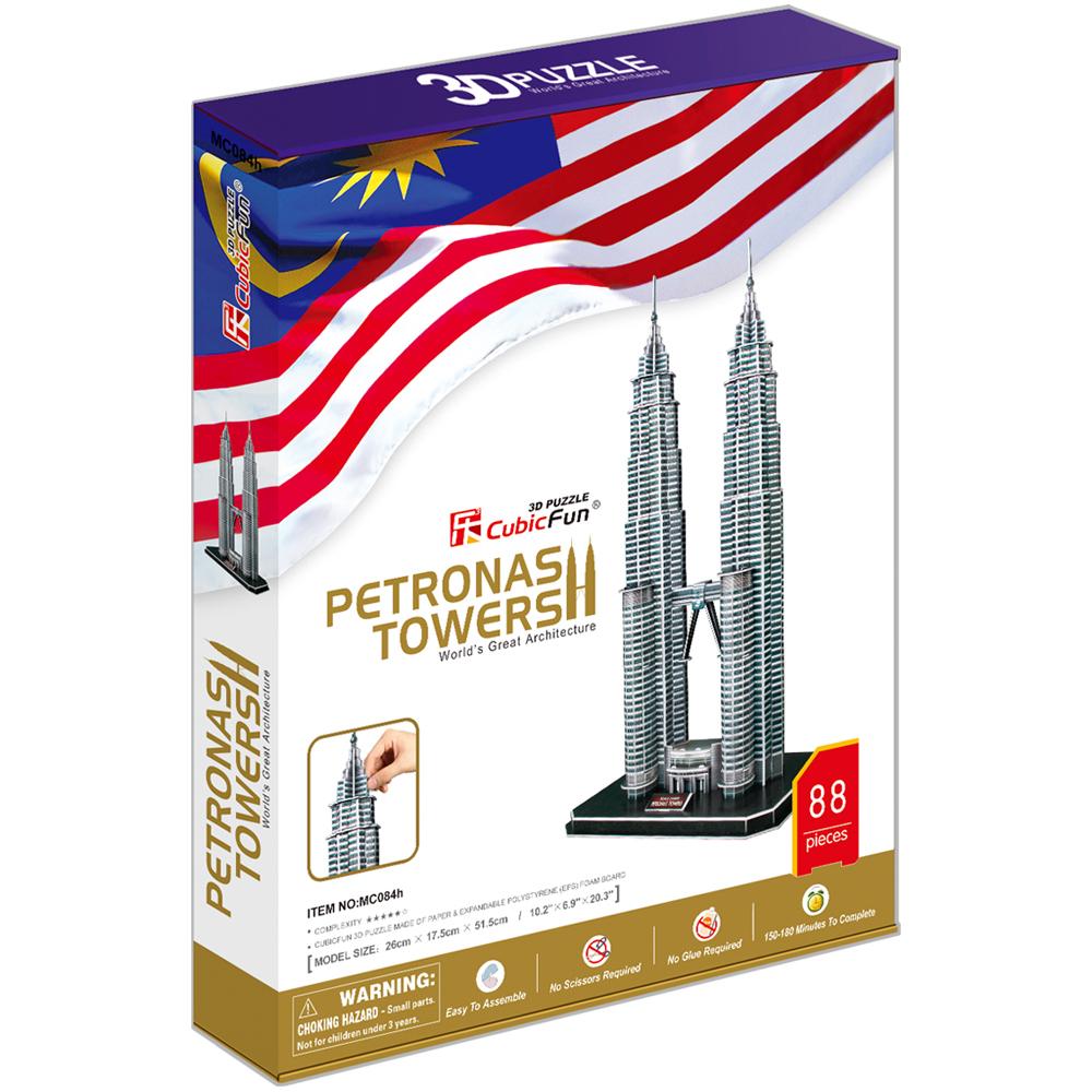Cubic Fun 3D 86 Parça Puzzle Petronas Kuleleri - Malezya