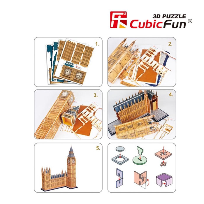 Cubic Fun 3D 117 Parça Puzzle Big Ben Saat Kulesi - İngiltere