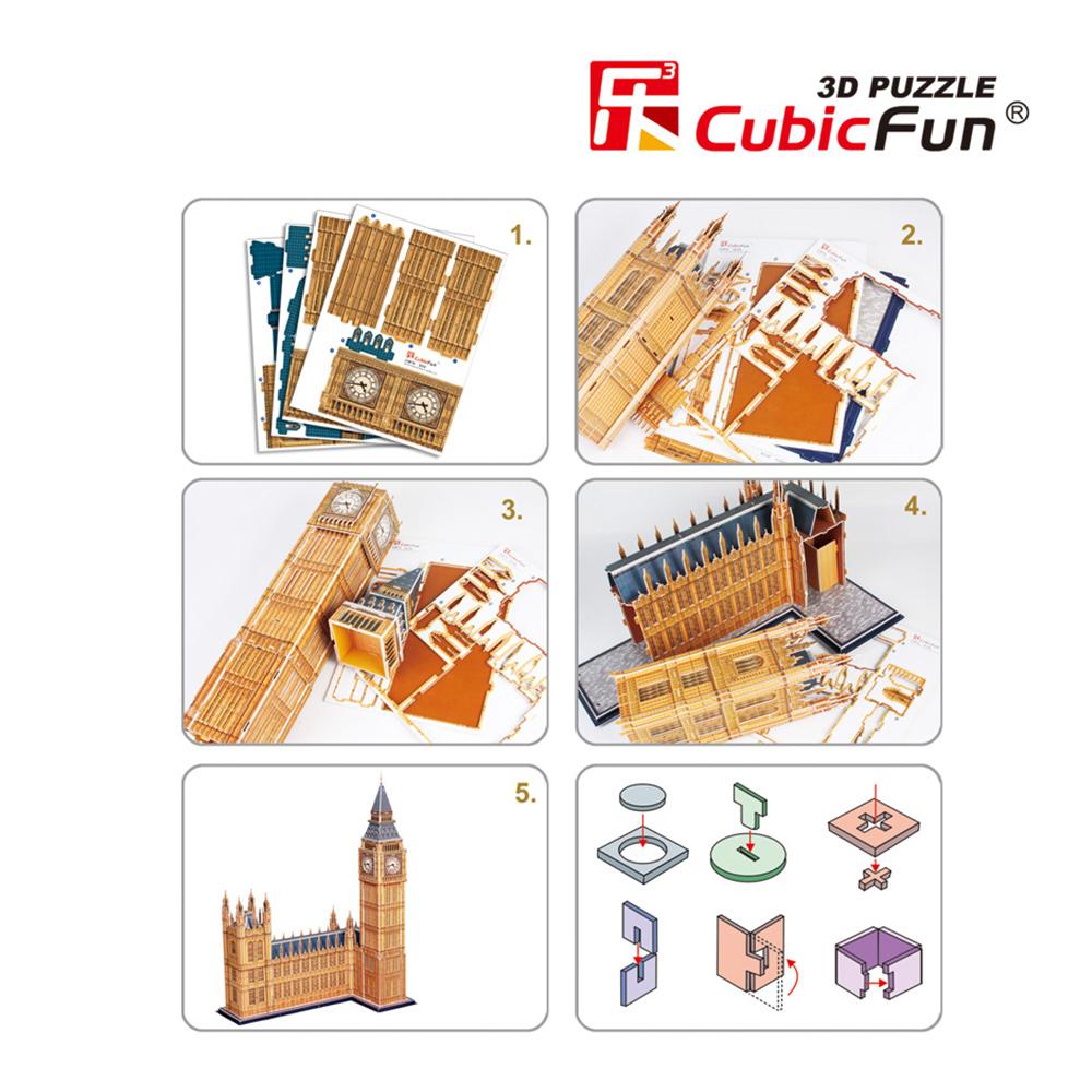 Cubic Fun 3D 117 Parça Puzzle Big Ben Saat Kulesi - İngiltere