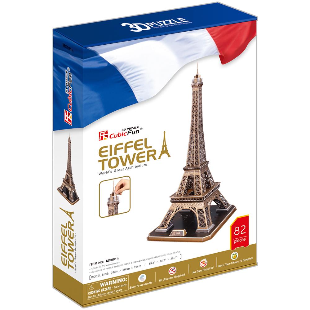 Cubic Fun 3D 82 Parça Puzzle Eyfel Kulesi - Fransa
