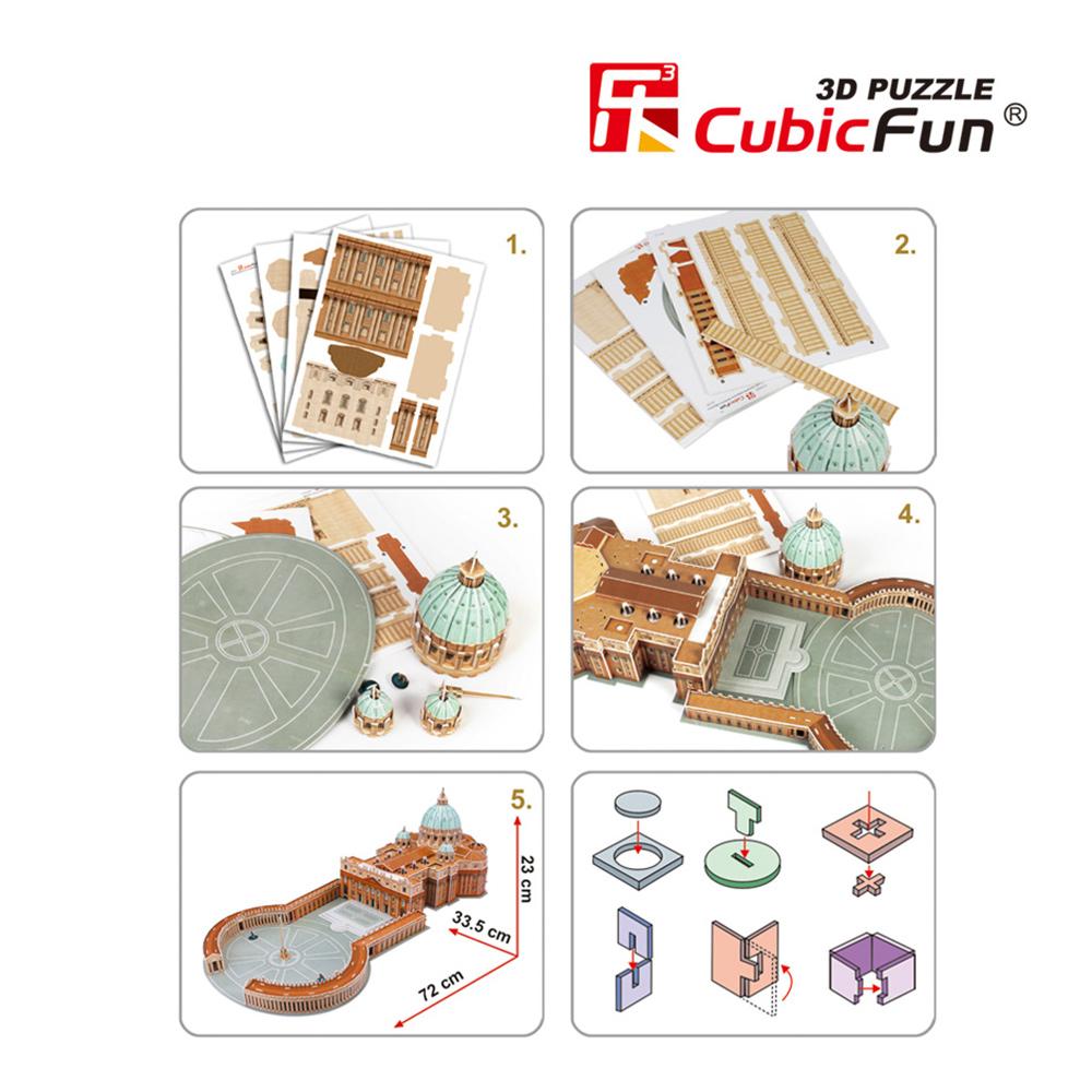 Cubic Fun 3D 144 Parça Puzzle Aziz Petrus Bazilikası - İtalya