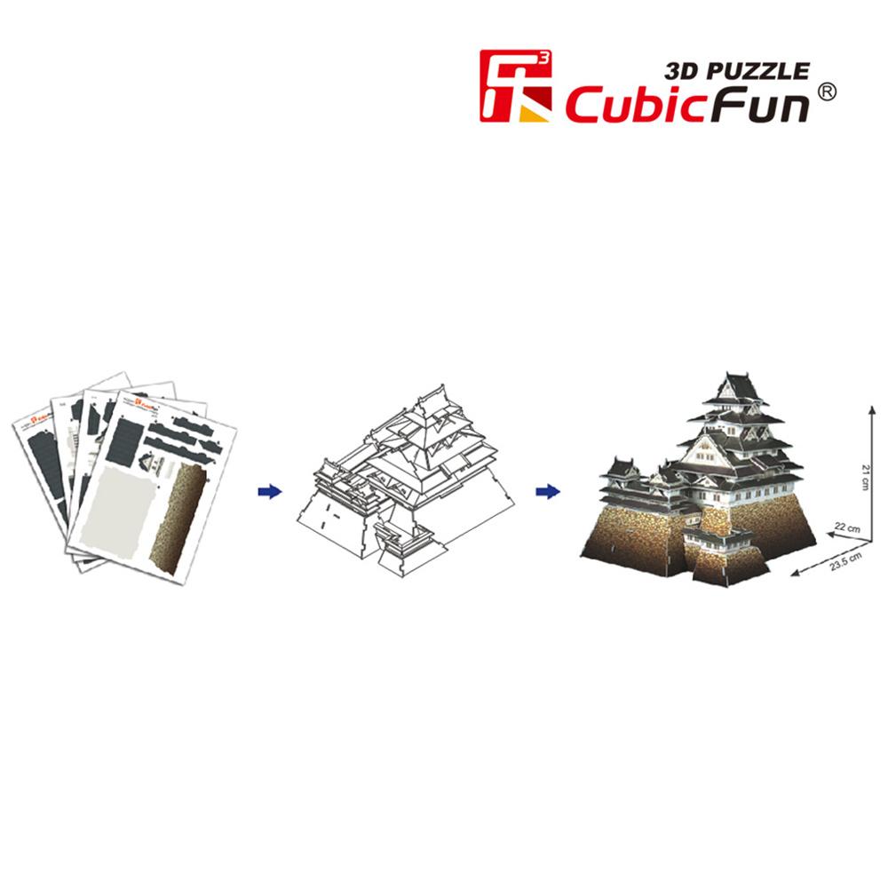 Cubic Fun 3D 89 Parça Puzzle Himeji Kalesi - Japonya
