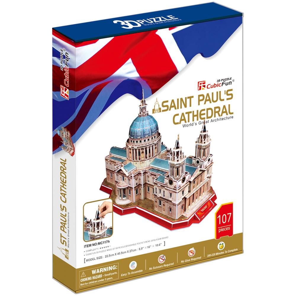 Cubic Fun 3D 107 Parça Puzzle Aziz Paul Katedrali - İngiltere