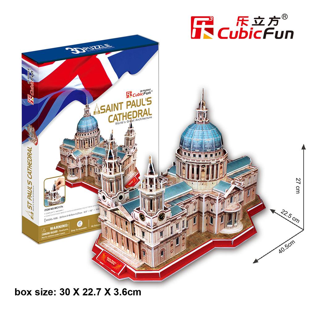 Cubic Fun 3D 107 Parça Puzzle Aziz Paul Katedrali - İngiltere