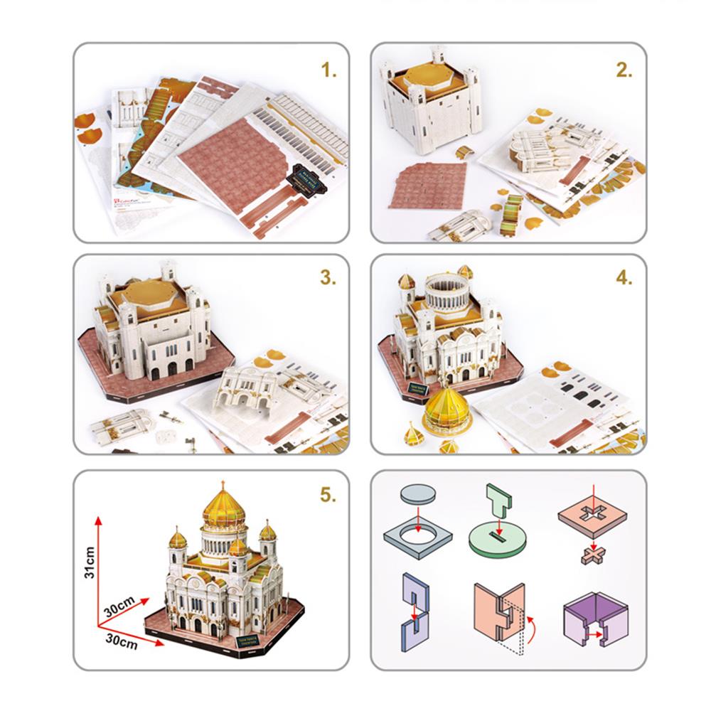 Cubic Fun 3D Puzzle 127 Parça Christ the Saviour Katedrali - Rusy