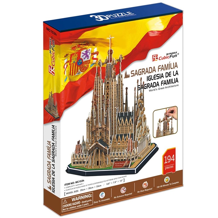 Cubic Fun 3D 194 Parça Puzzle La Sagrada Familia Kilisesi - İspan