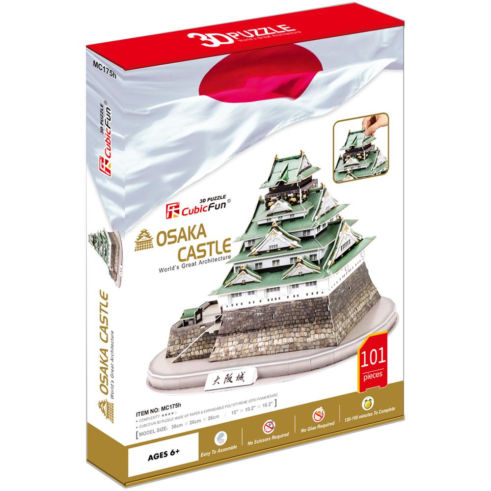 Cubic Fun 3D 101 Parça Puzzle Osaka Kalesi - Japonya