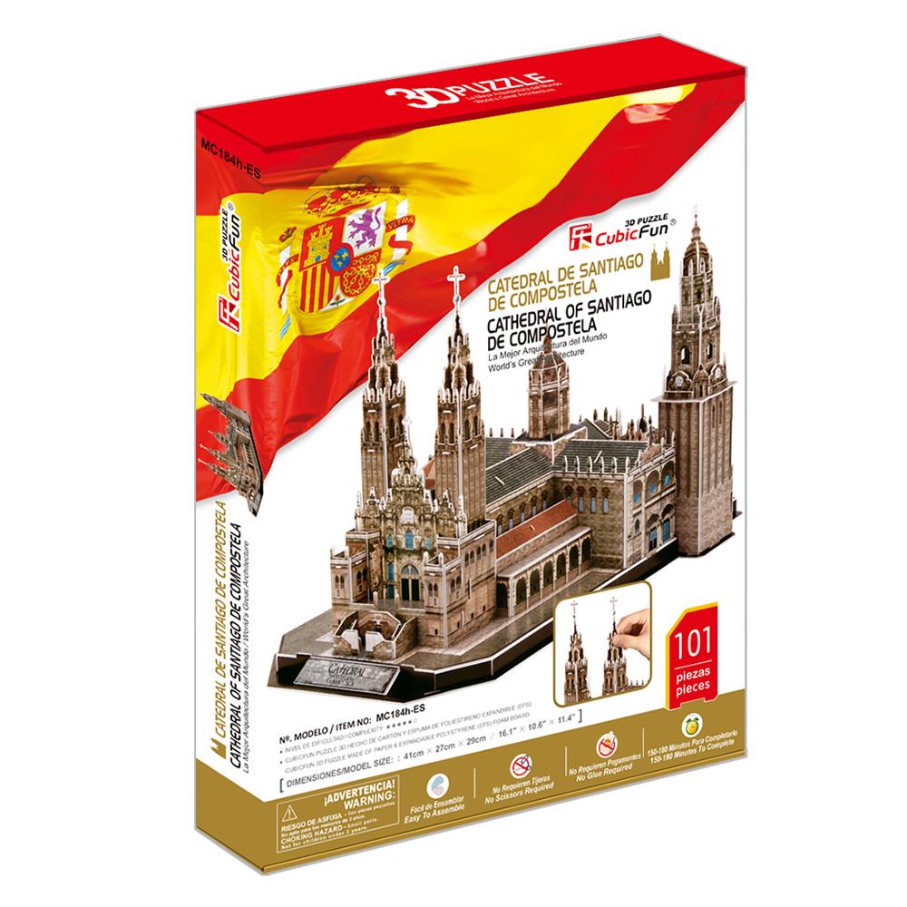 Cubic Fun 3D Puzzle 101 Parça Santiago de Compostela Katedrali -