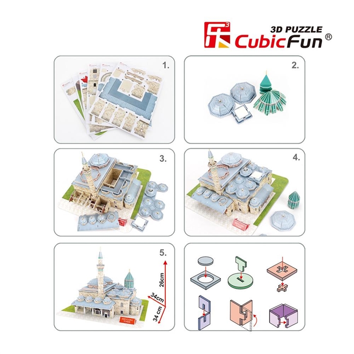 Cubic Fun 3D 116 Parça Puzzle Mevlana Türbesi