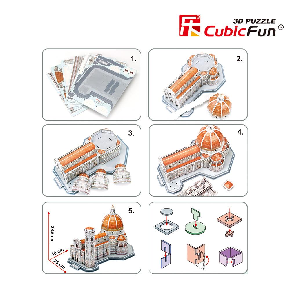 Cubic Fun 3D 123 Parça Puzzle Santa Maria Del Fiore Katedrali - İ