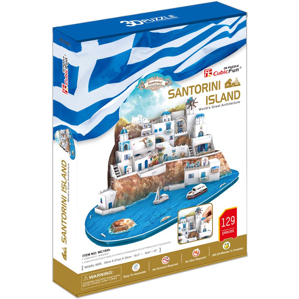 Cubic Fun 3D 129 Parça Puzzle Santorini Island