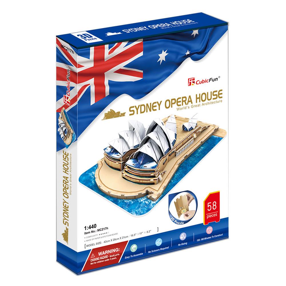 Cubic Fun 3D Puzzle 58 Parça Sydney Opera Binası - Avustralya