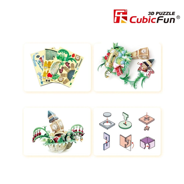 Cubic Fun 3D 74 Parça Puzzle Londra Şehir Kompozisyonu
